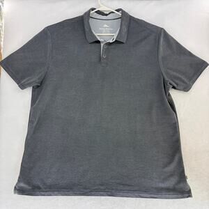Tommy Bahama Mens XXL Gray Shoreline Surf Lyocell Blend Pique Polo Shirt